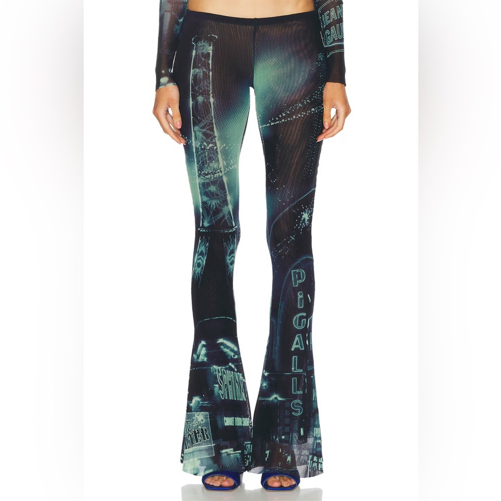 Jean Paul Gaultier Pigalle Printed Mesh Flare